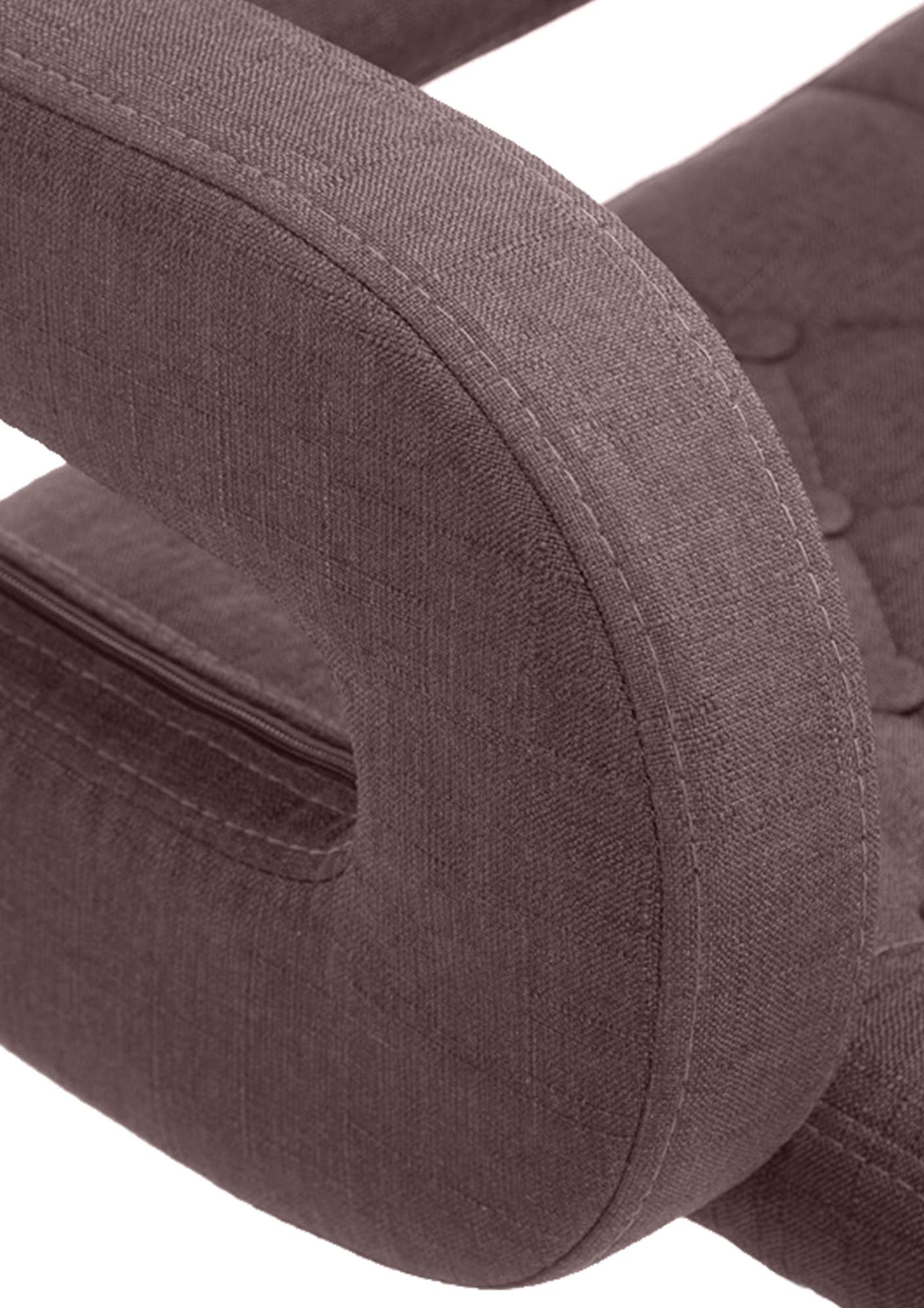 Chaise lounge Dublin Tissu - Piètement avec colonne centrale métal chromé