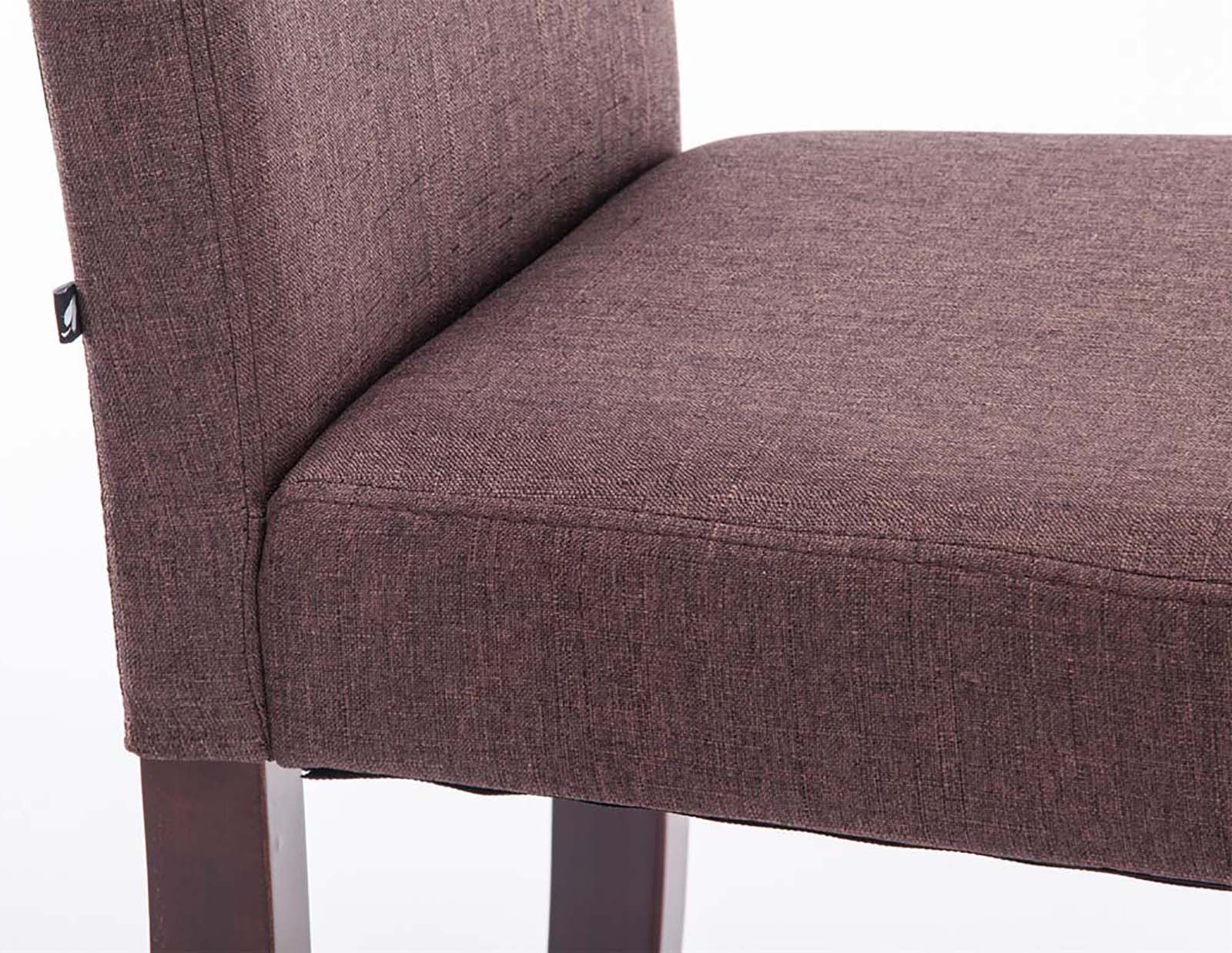 Lot de 2 Chaises de salle à manger Ina Tissu avec pieds en Bois