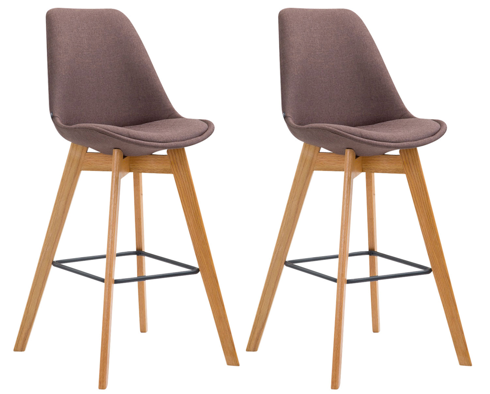Lot de 2 tabourets de bar Metz en tissu