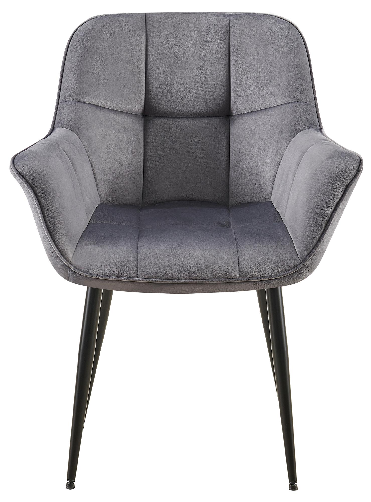 Lot de 2 chaises de salle à manger Roseville velours