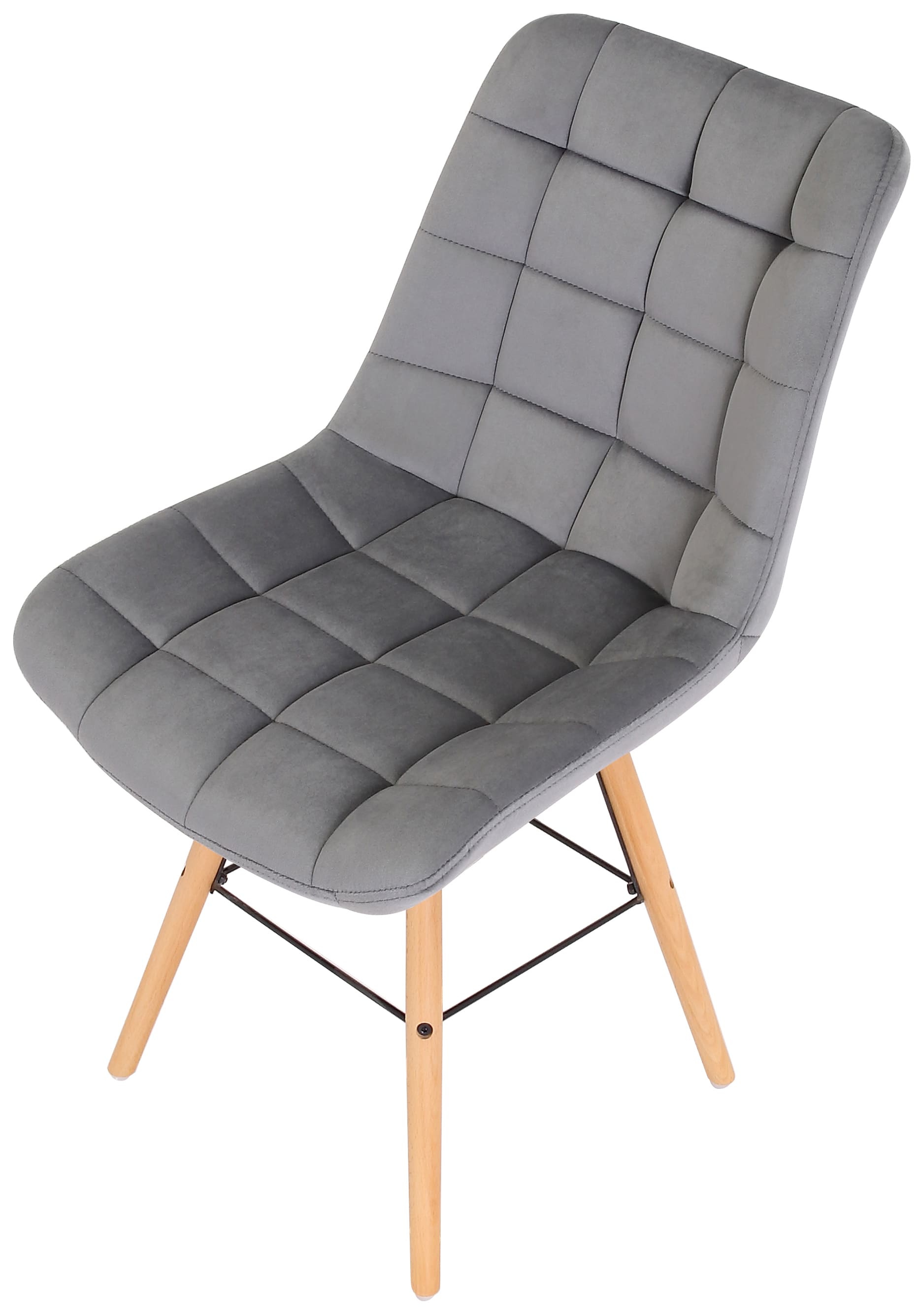 Lot de 2 chaises de salle à manger Leni velours