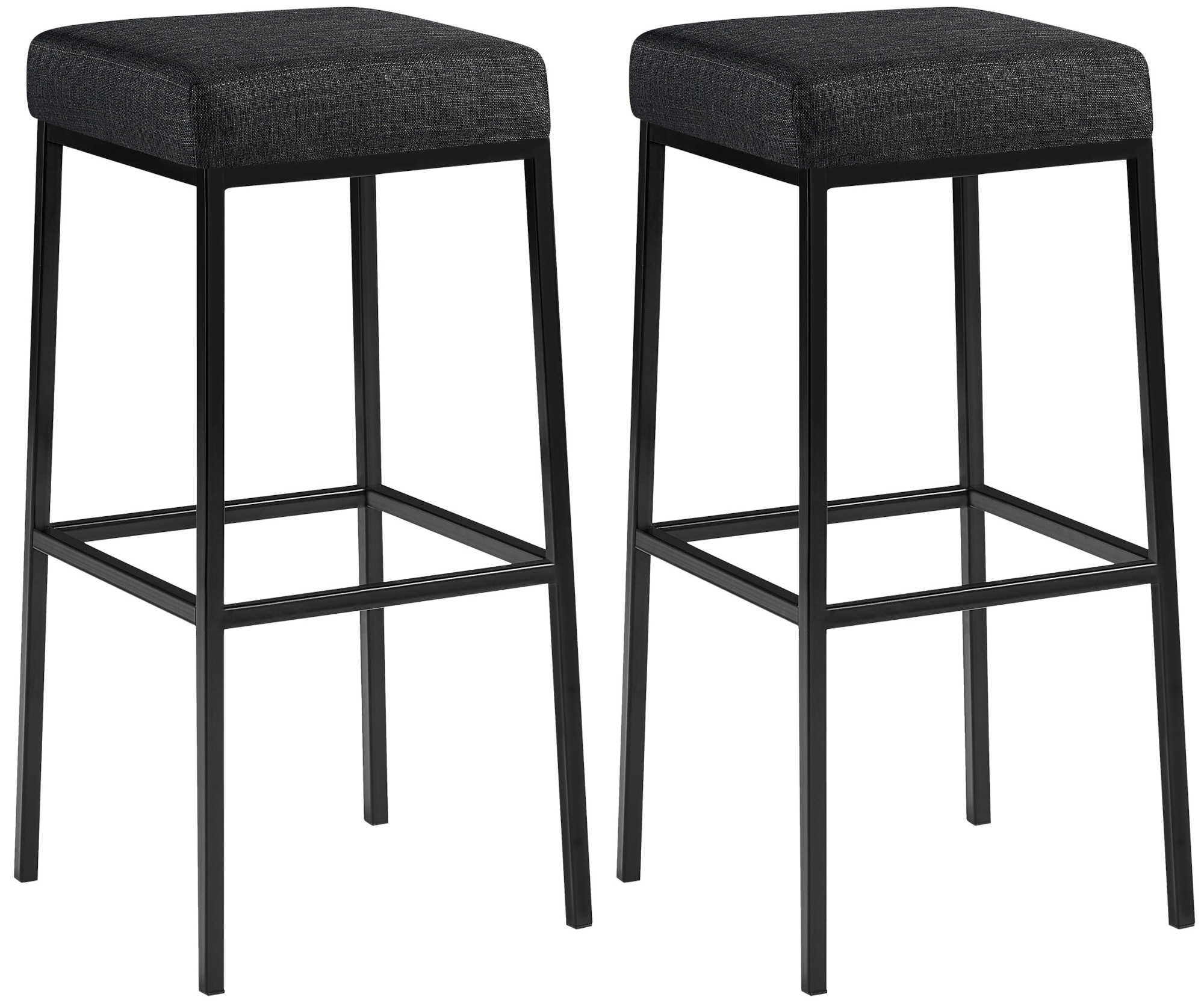 Lot de 2 tabourets de bar Montreal en tissu