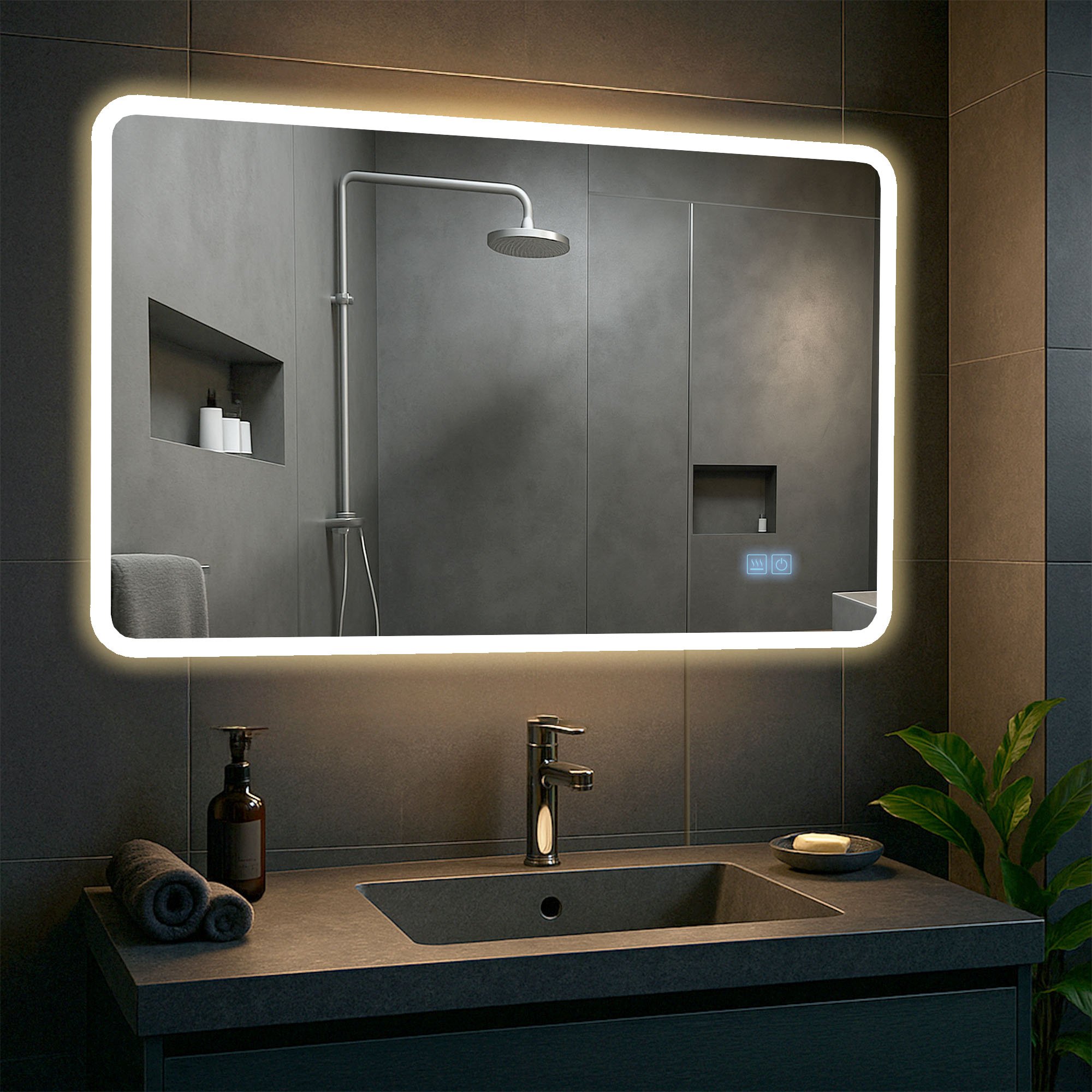 Miroir de salle de bain Jericho avec Bluetooth