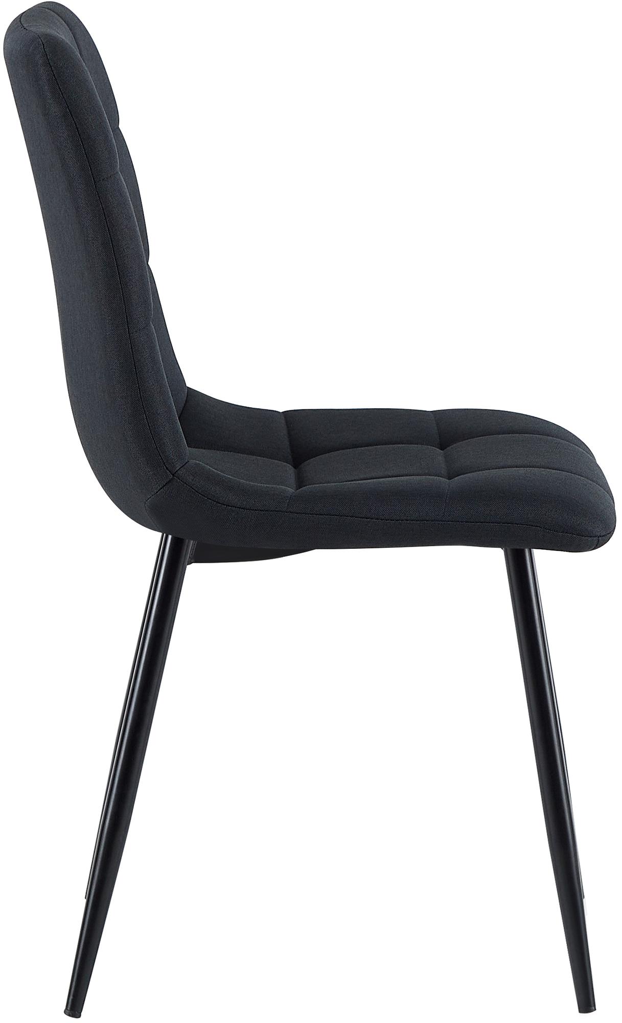 Lot de 4 chaises de salle a manger Antibes en tissu