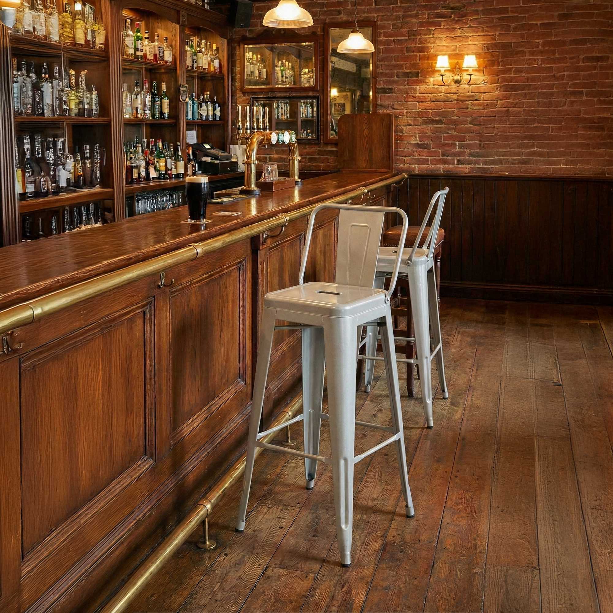 Tabouret de bar en métal Mason