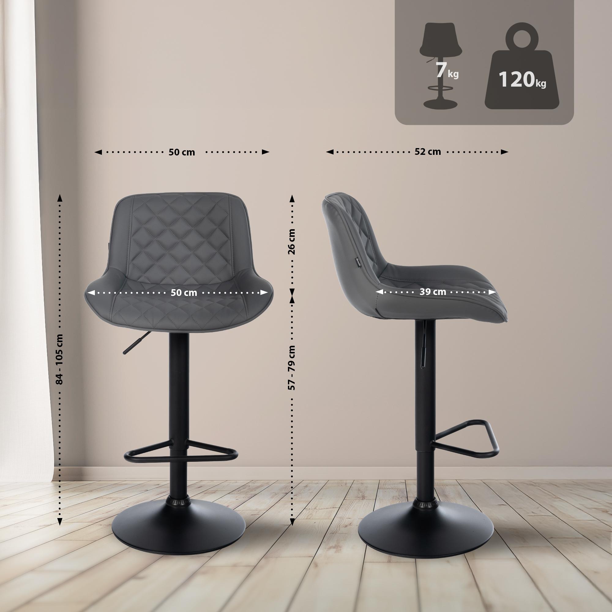 Lot de 2 tabourets de bar Kasson