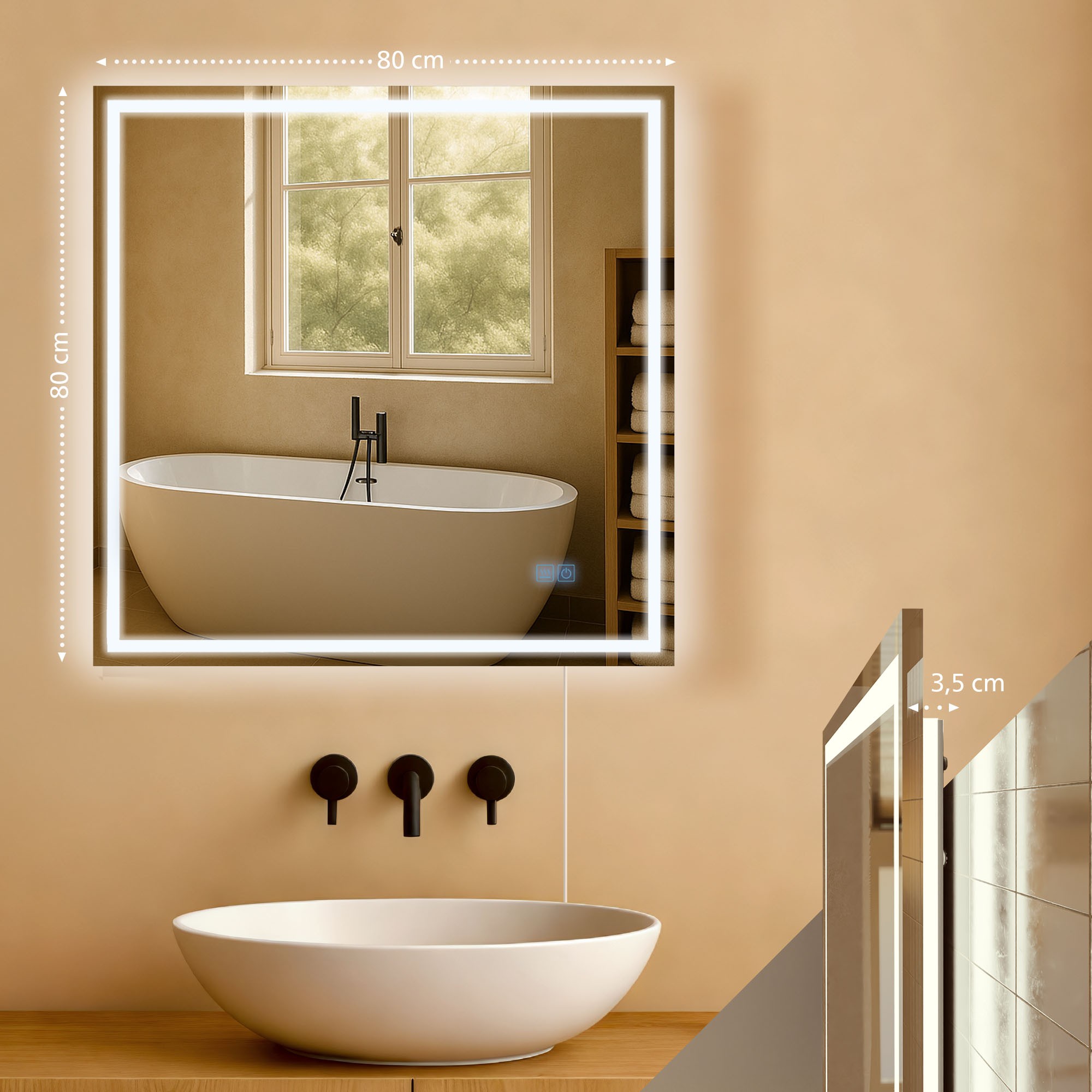 Miroir de salle de bain Jaffrey