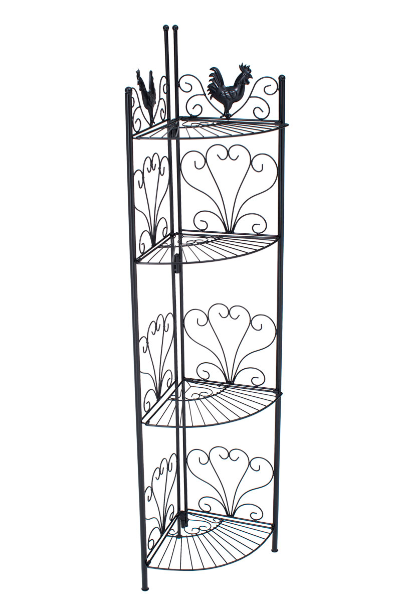Etagère d'angle pliable en fer Marie