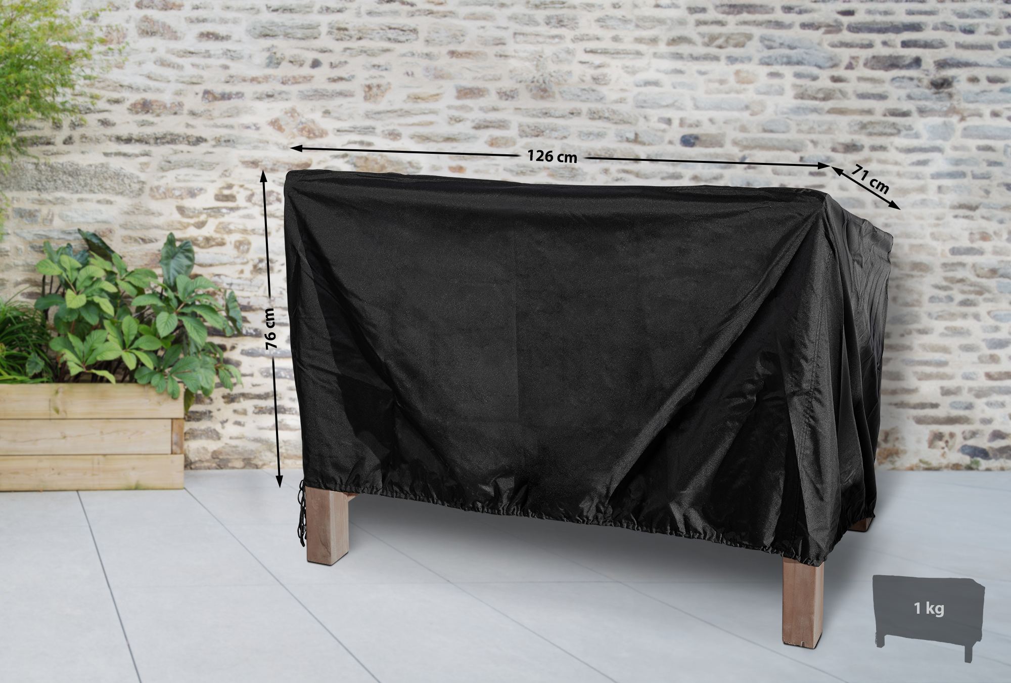 Housse pour banc de jardin 120cm