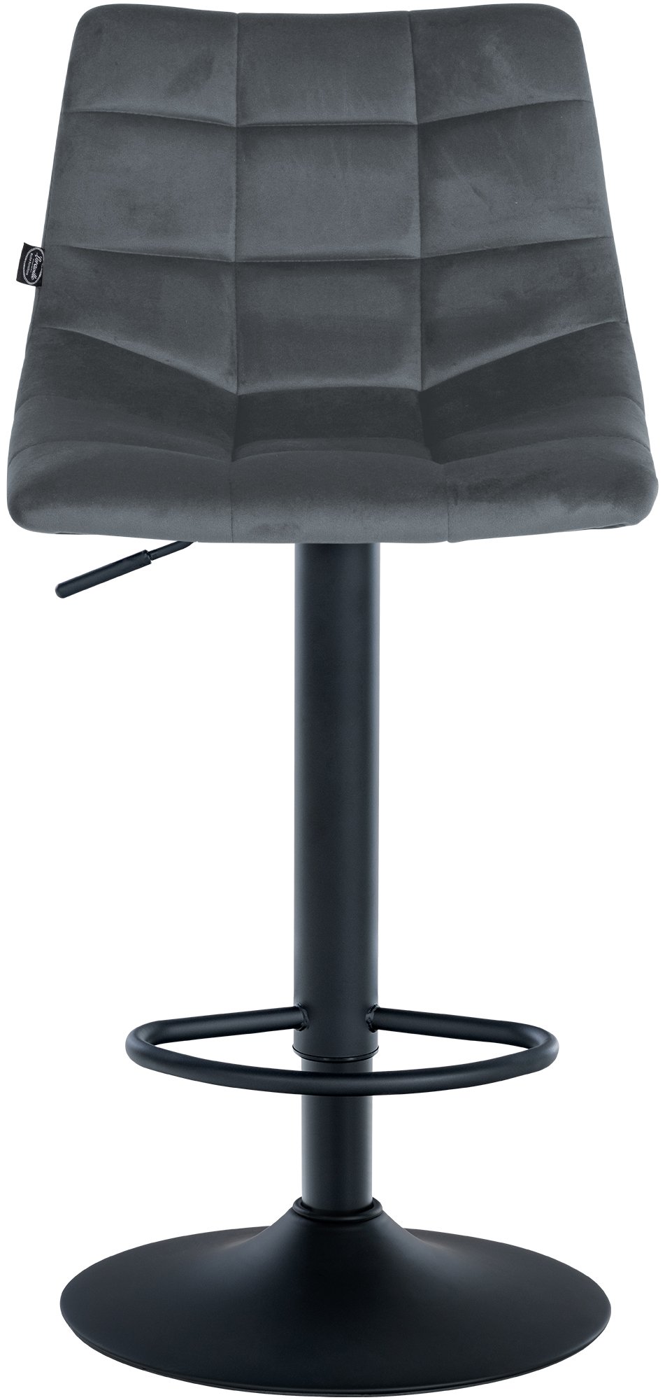Lot de 2 tabourets de bar Jerry velours