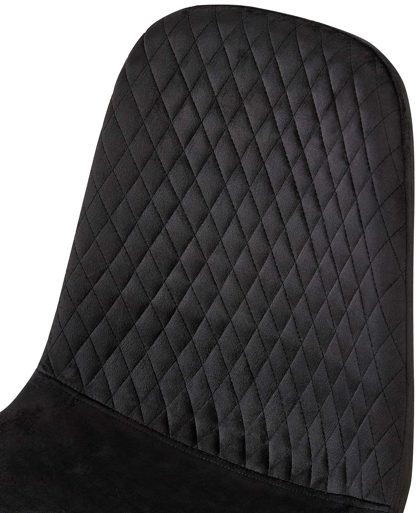 Lot de 4 Chaises de salle à manger Giverny avec Piètement en métal noir