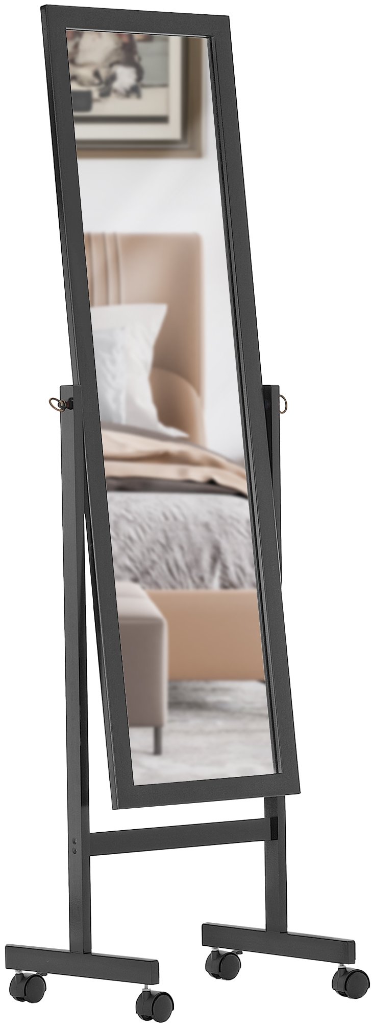 Miroir sur pieds Yolanda avec roulette