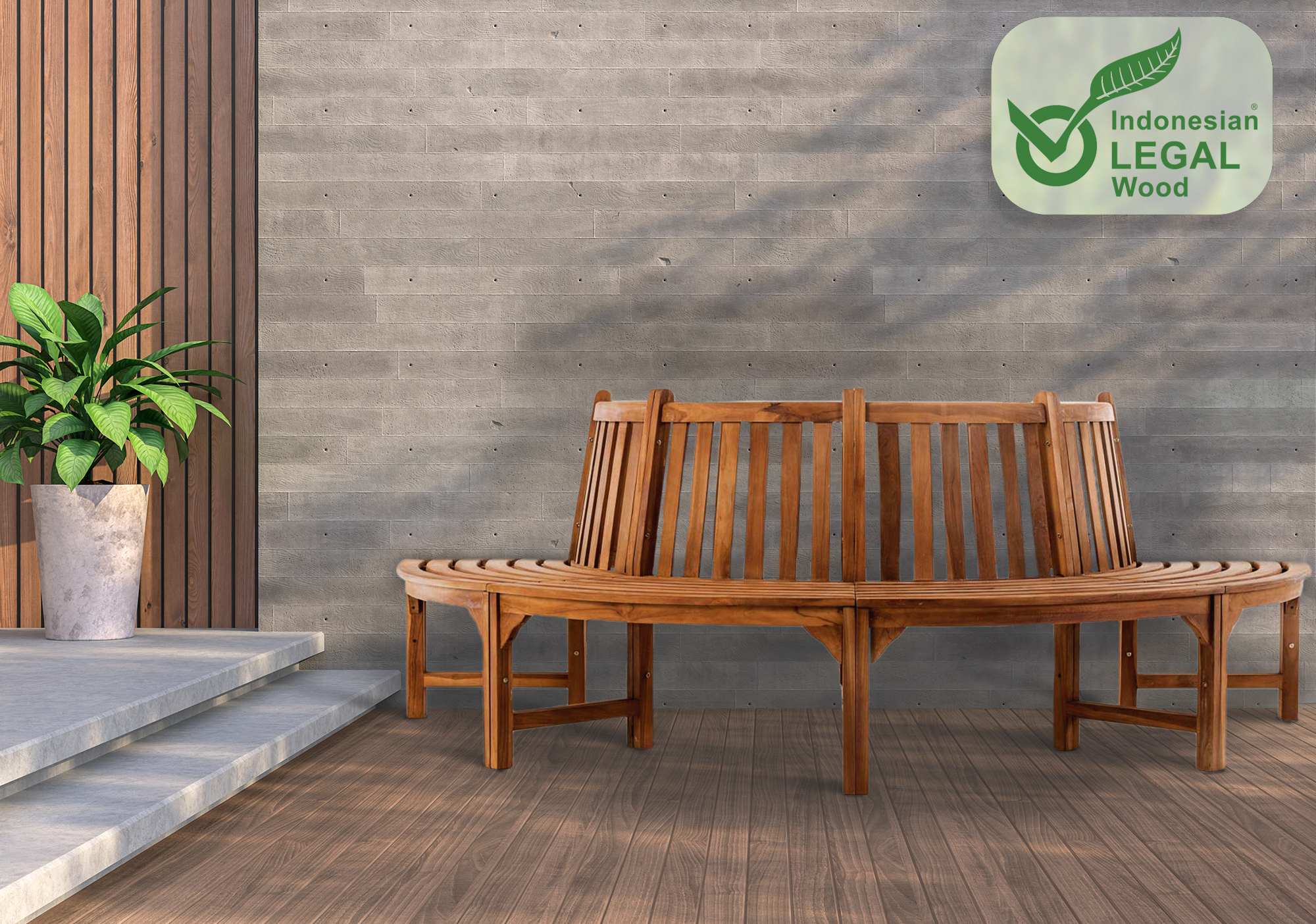 Banc d'arbre Leming