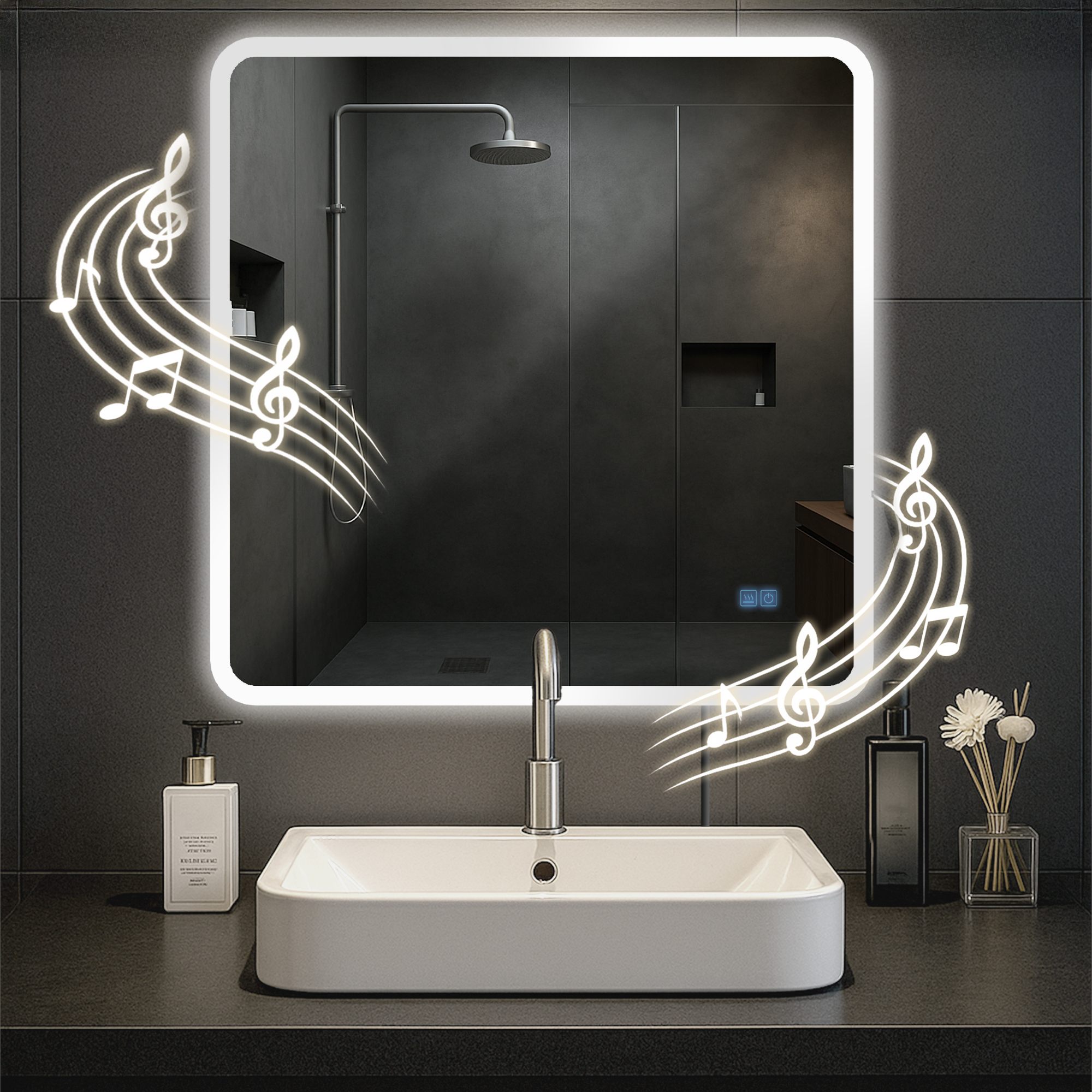 Miroir de salle de bain Jericho avec Bluetooth