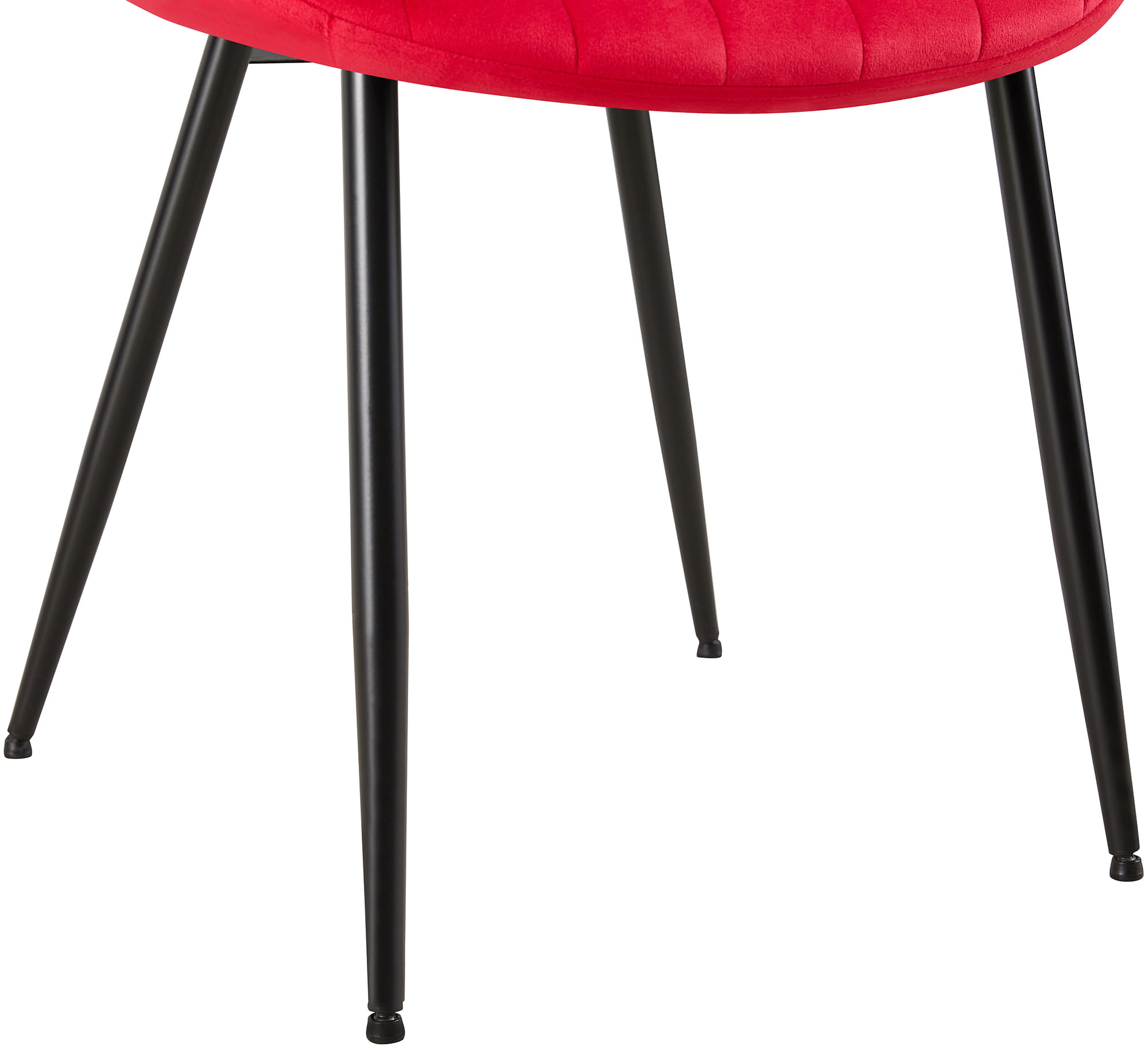Chaise de salle à manger Rahden en Velours avec Piètement en métal noir