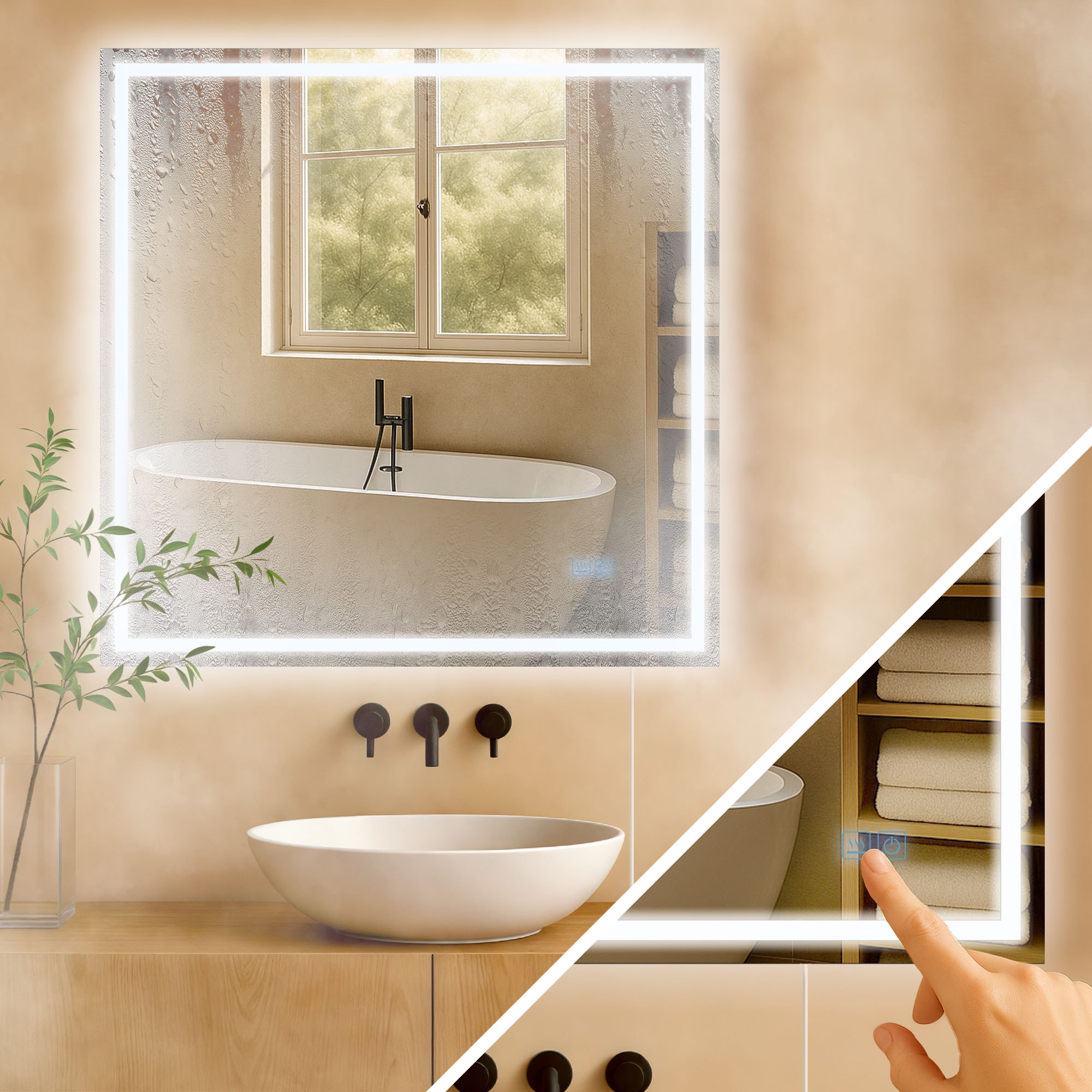 Miroir de salle de bain Jaffrey