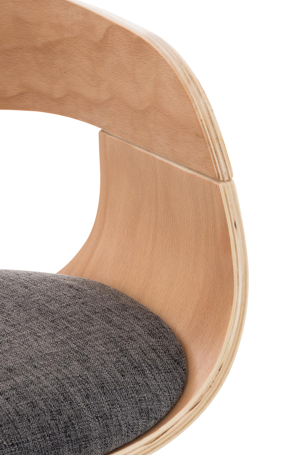 Lot de 2 tabourets de bar Kingston en tissu avec piètement en métal aspect chromé