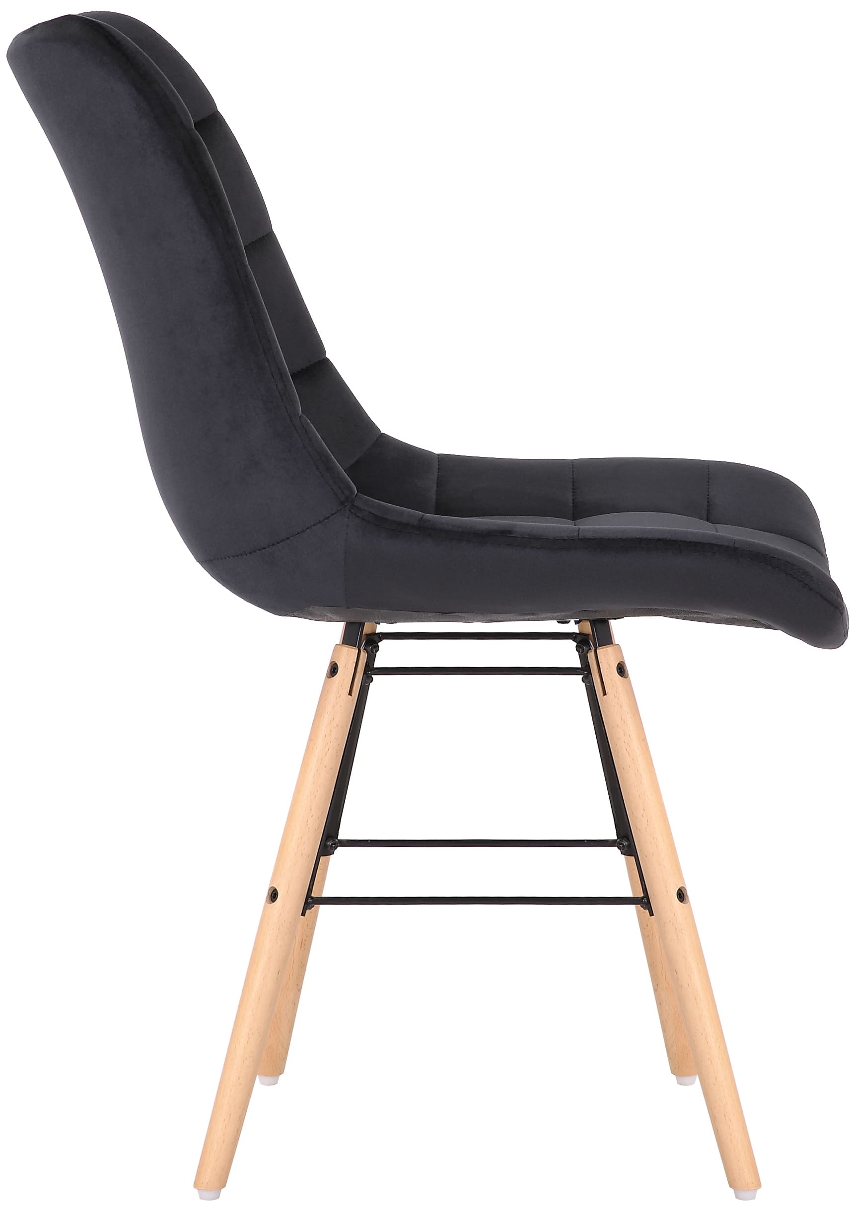 Lot de 2 chaises de salle à manger Leni velours