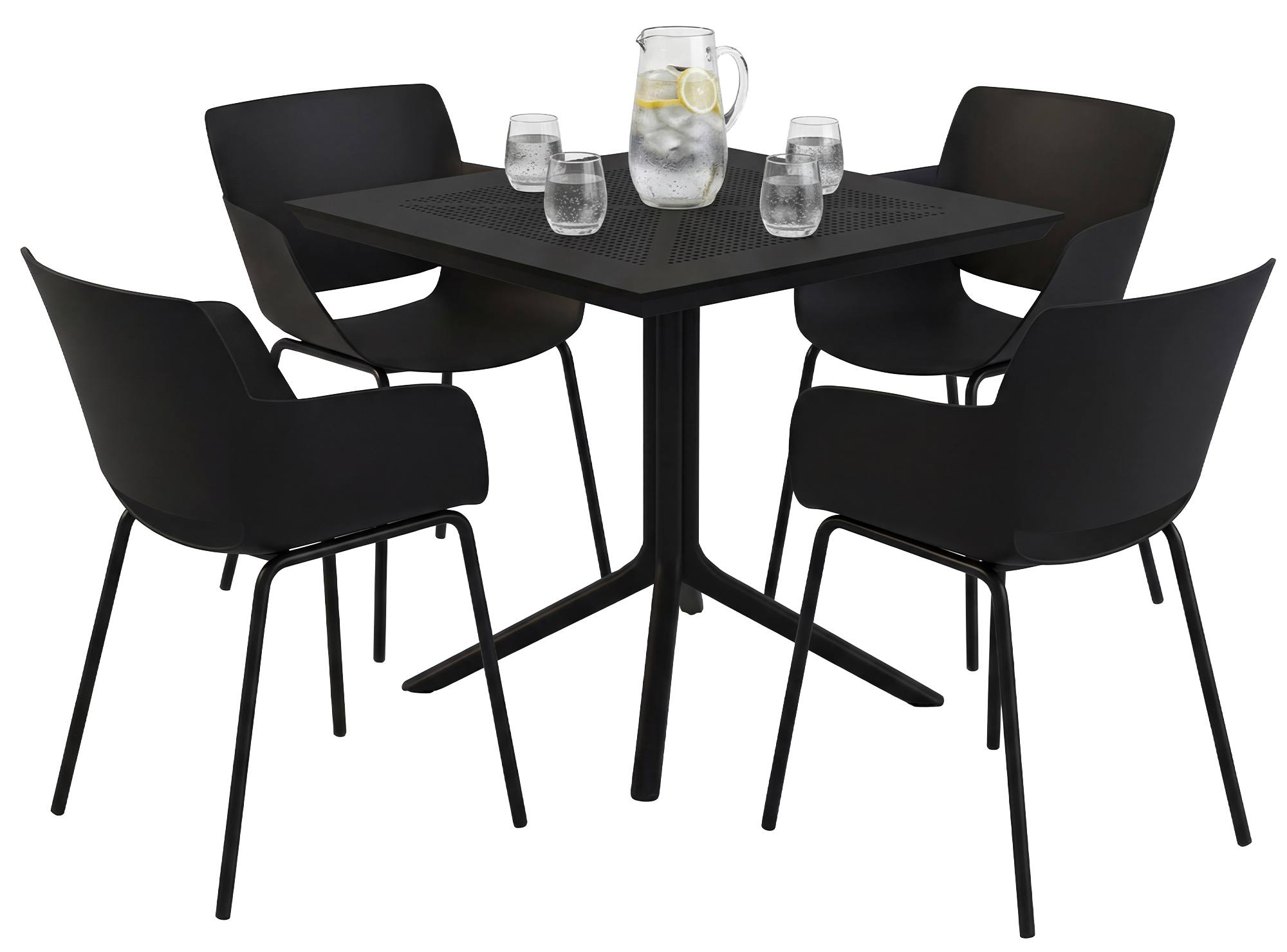 Salon de jardin Lirra avec 4 chaises