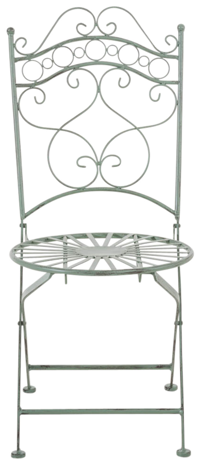 Lot de 2 Chaises de jardin pliables Indra en fer forgé