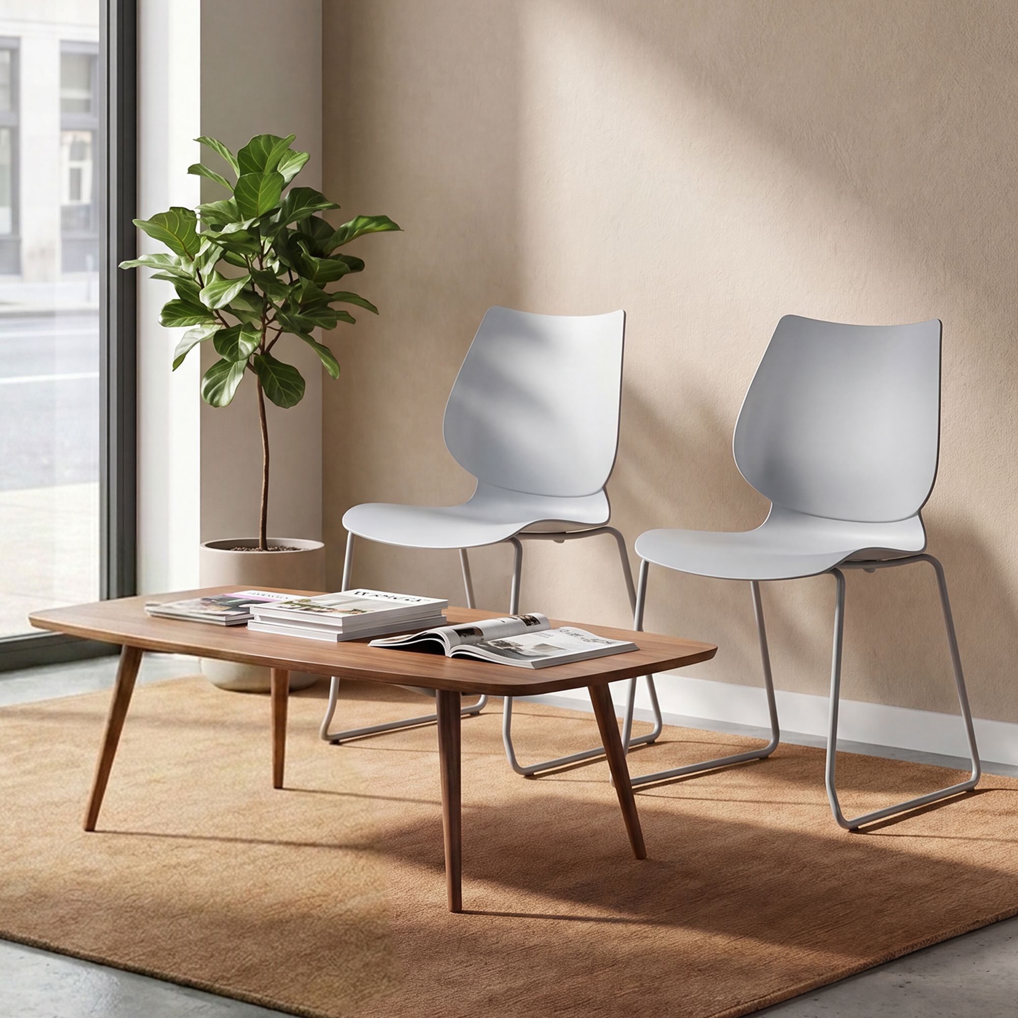 Lot de 4 chaises empilables Houma