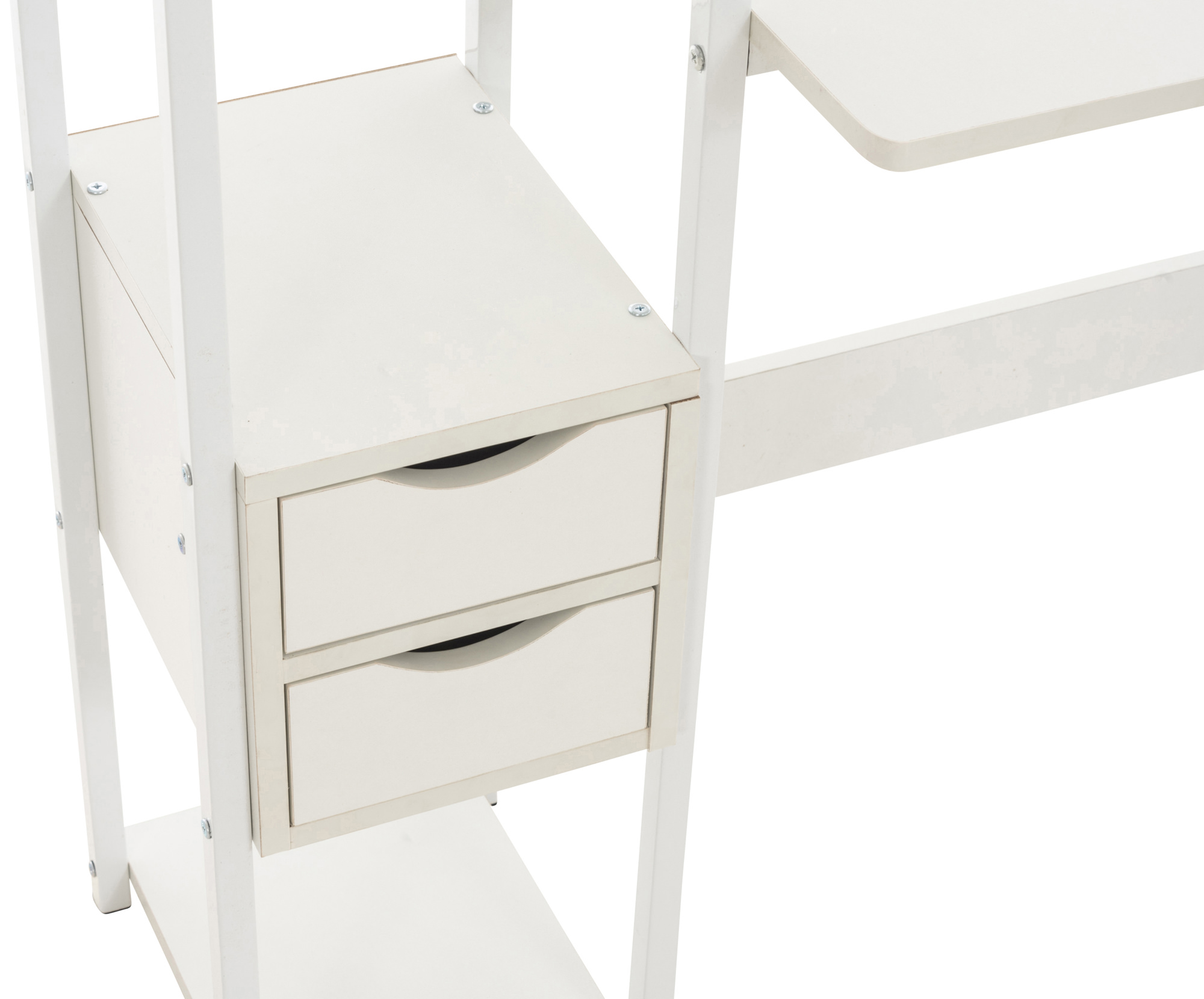 Bureau Widnes avec Plateau en MDF Cadre en Tubes d'acier et Colonne de rangement