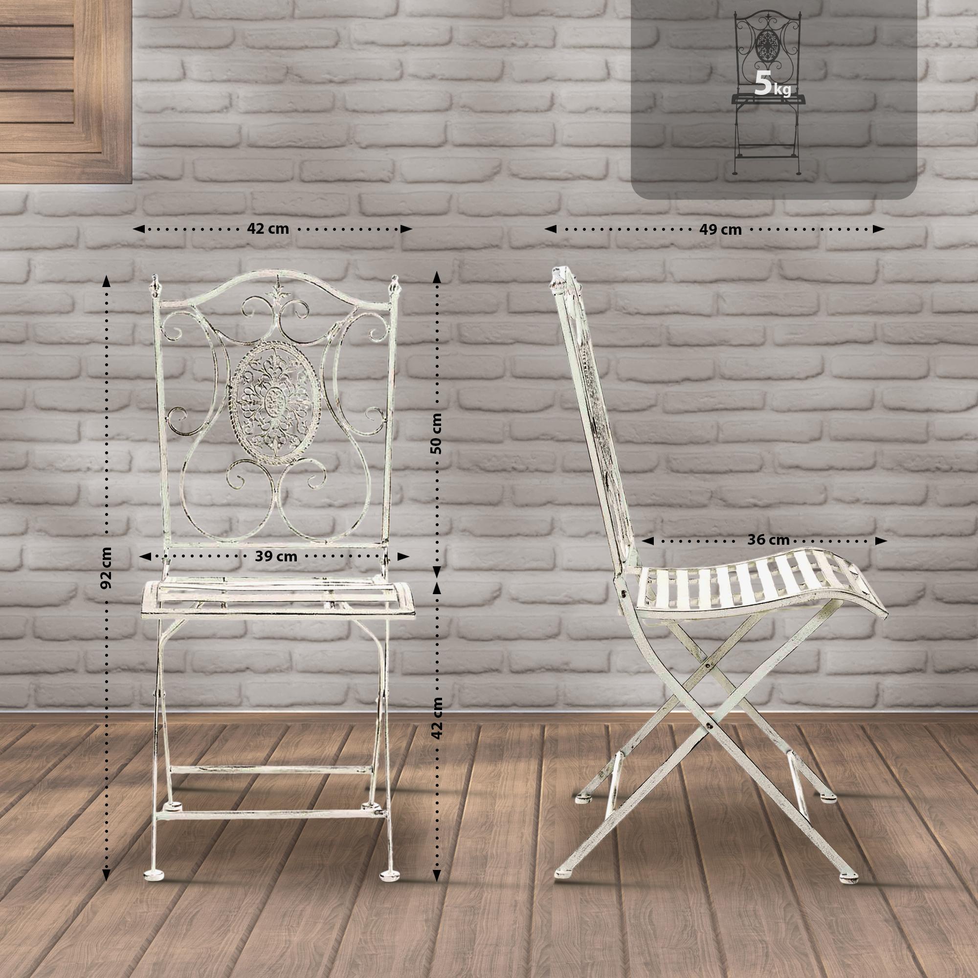 Chaise de jardin en métal Sibell