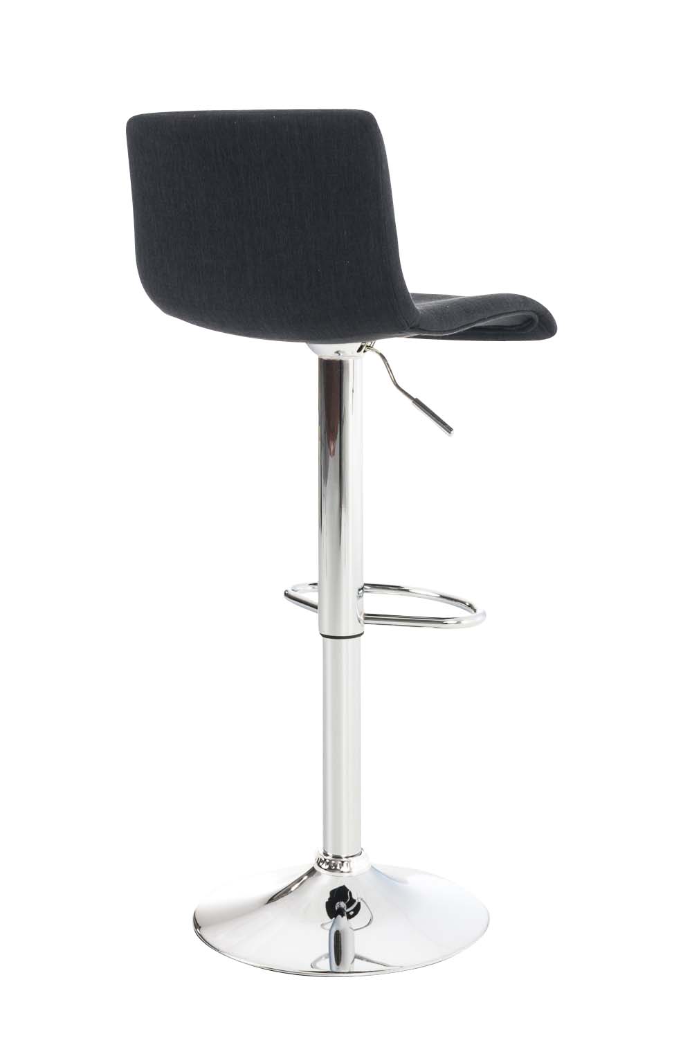 Lot 2 tabourets de bar Hover tissu hauteur réglable Piètement Métal chromé