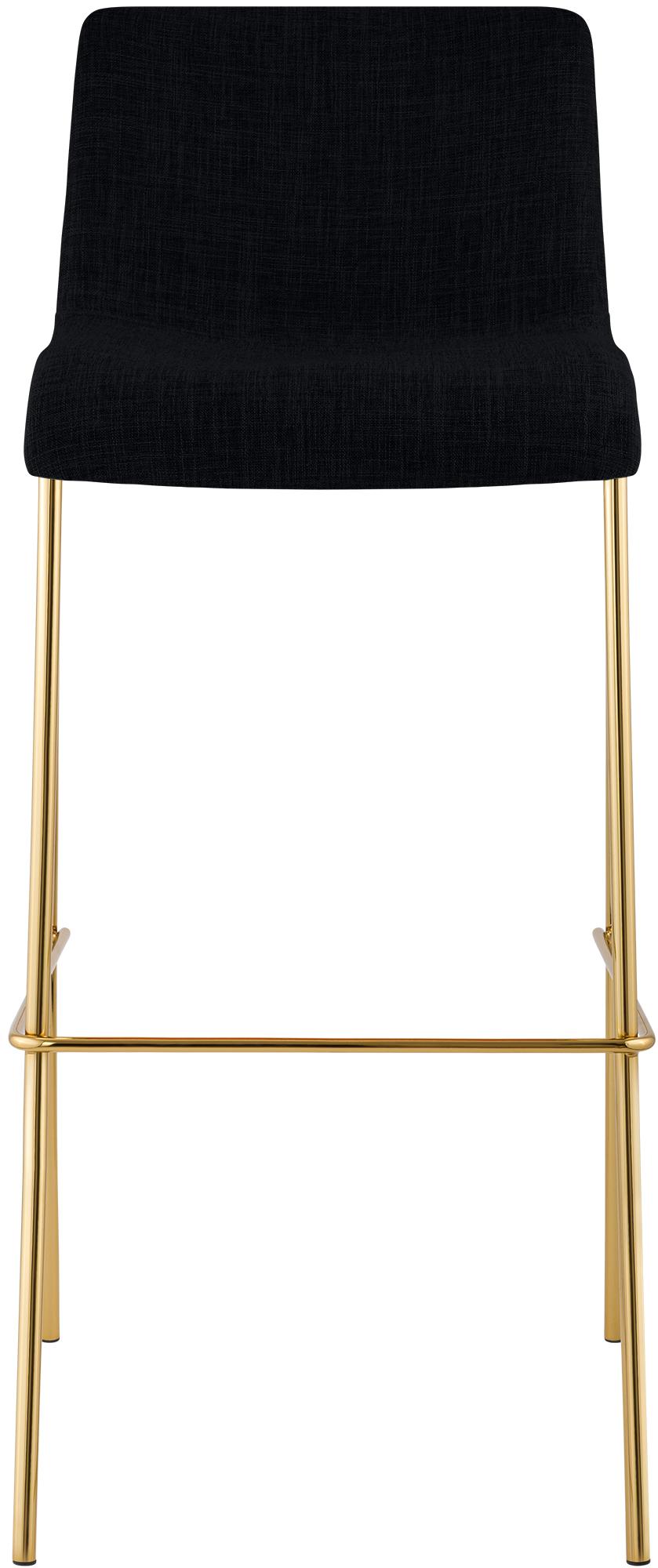 Tabouret de bar Hover tissu cadre à quatre pieds doré