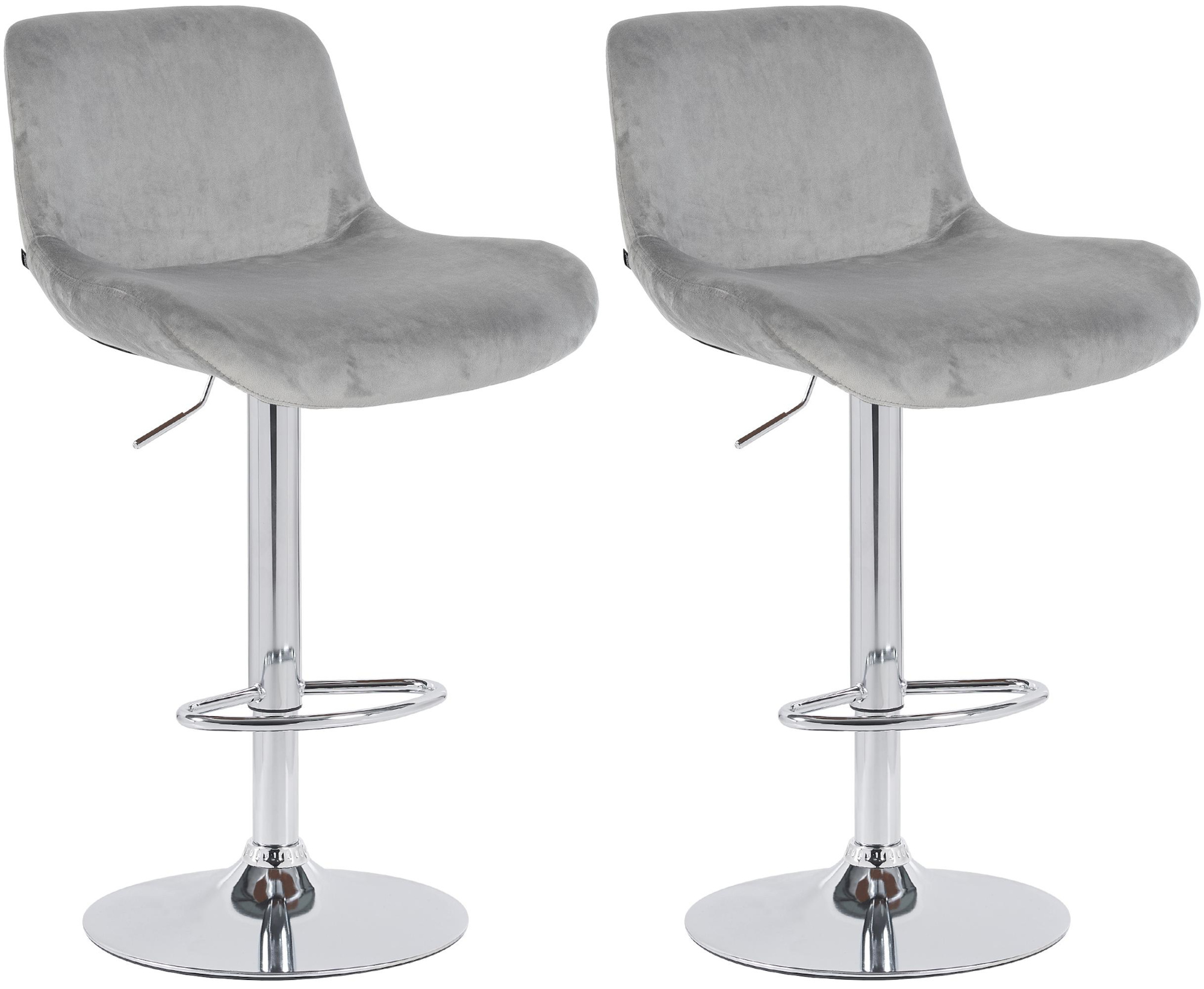 Lot de 2 tabourets de bar Solon chromés
