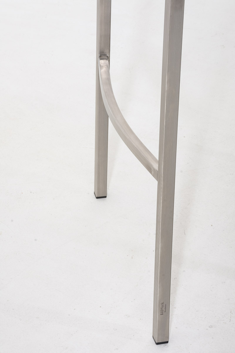 Tabouret de bar Damaso en similicuir avec piètement 4 pieds