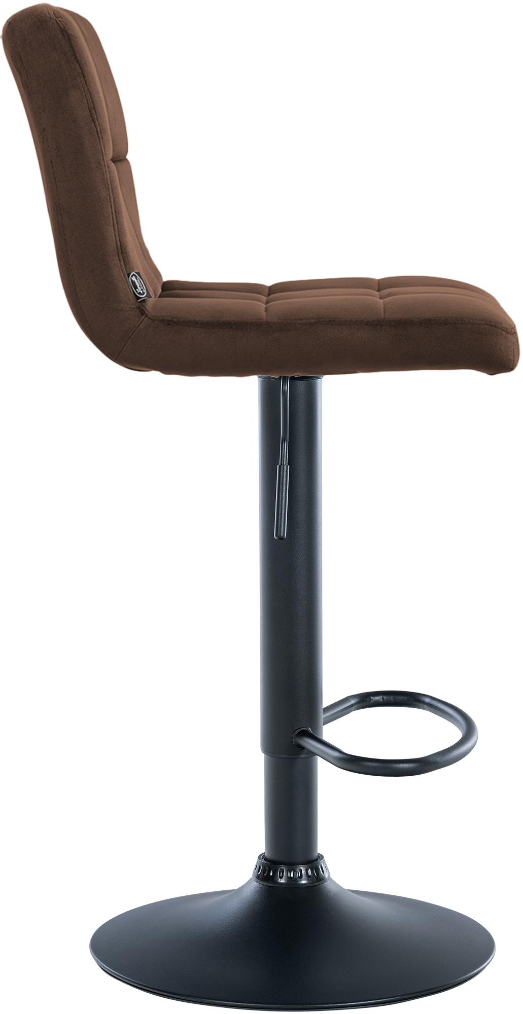 Lot de 2 tabourets de bar Peru velours