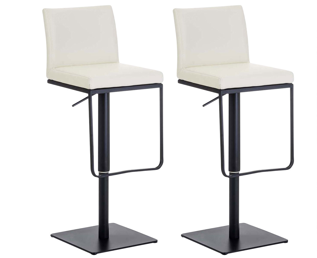 Lot de 2 tabourets de bar Panama recouverts de similicuir