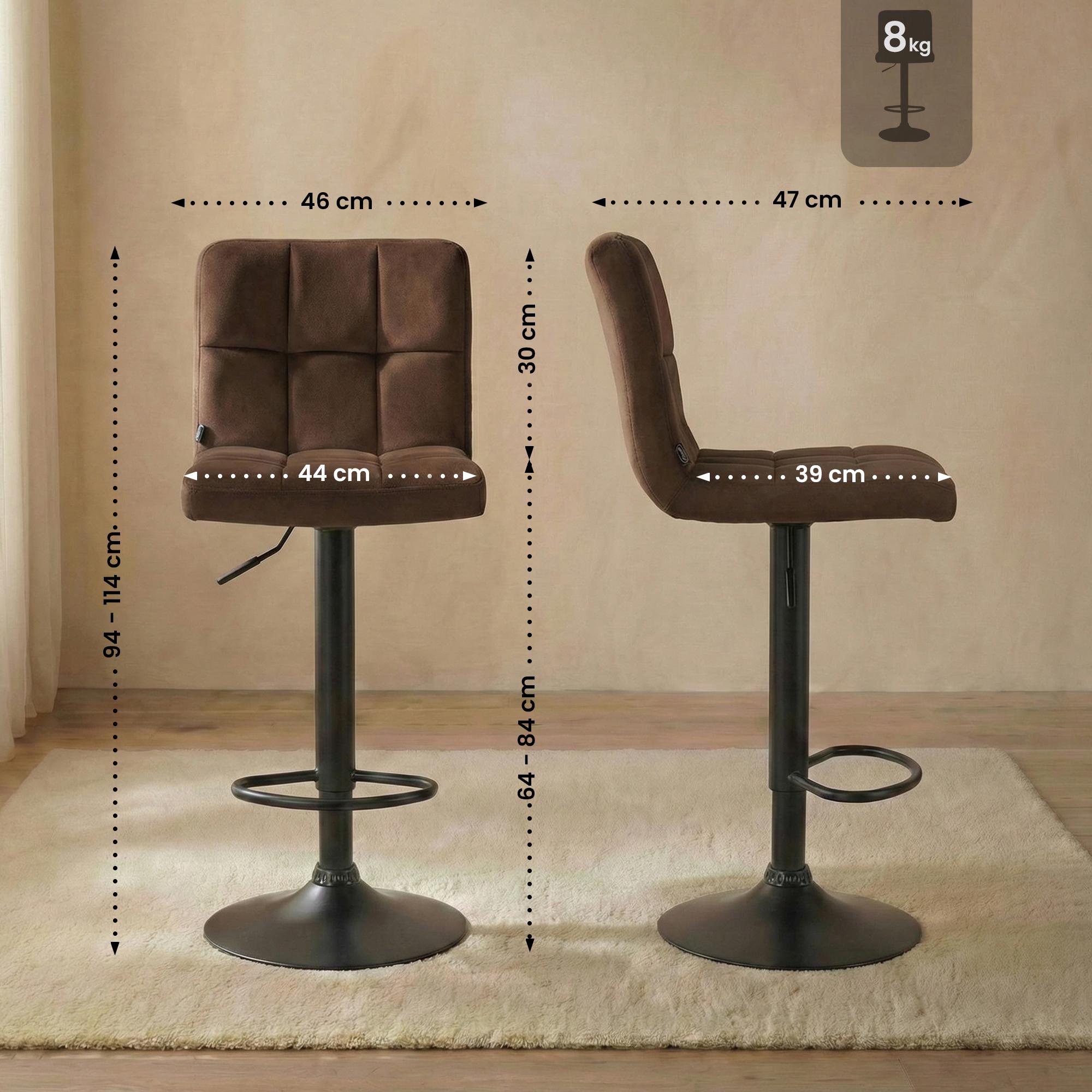Tabouret de Bar Peru Velours