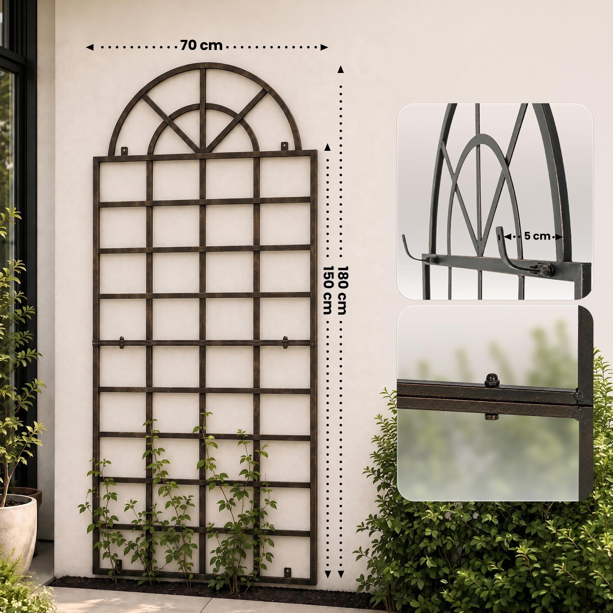 Lot de 2 treillis muraux Viva avec fixation murale