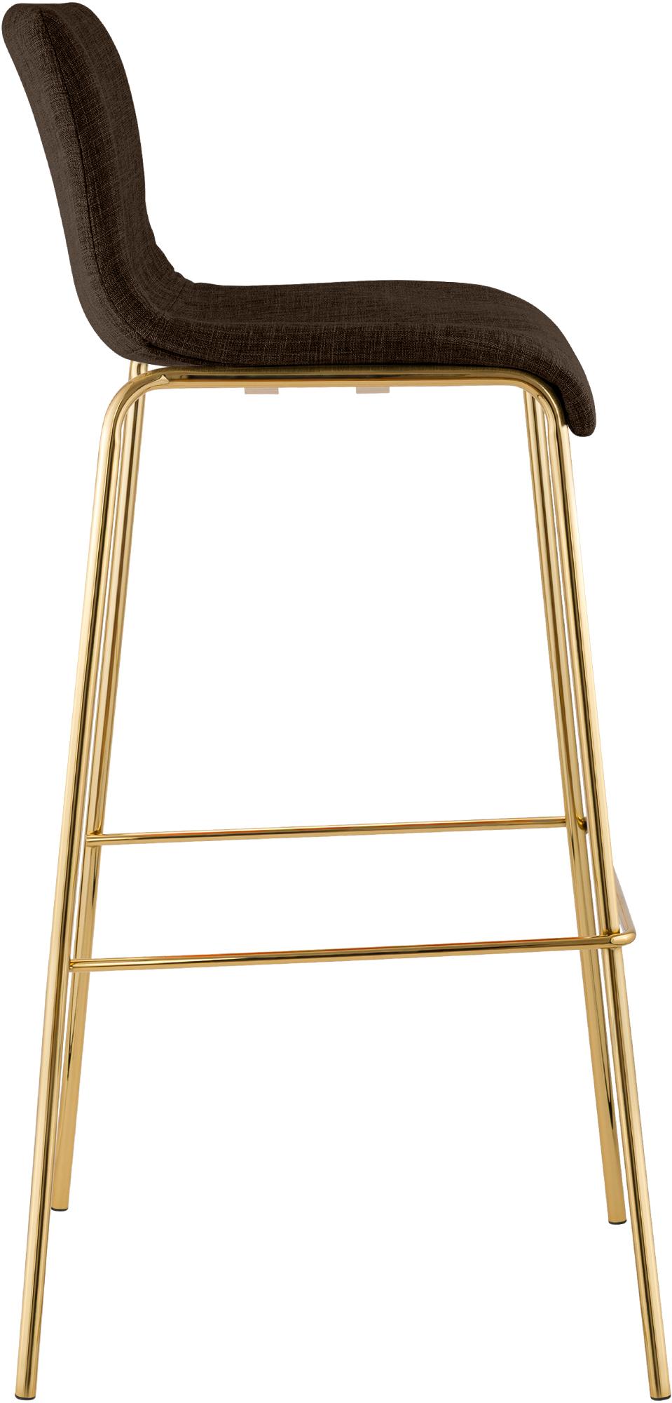 Tabouret de bar Hover tissu cadre à quatre pieds doré