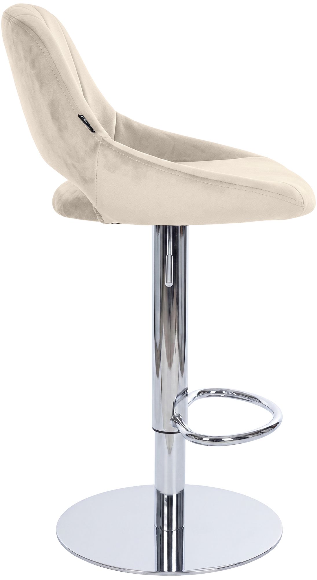 Tabouret de bar Milet avec structure stable chromée