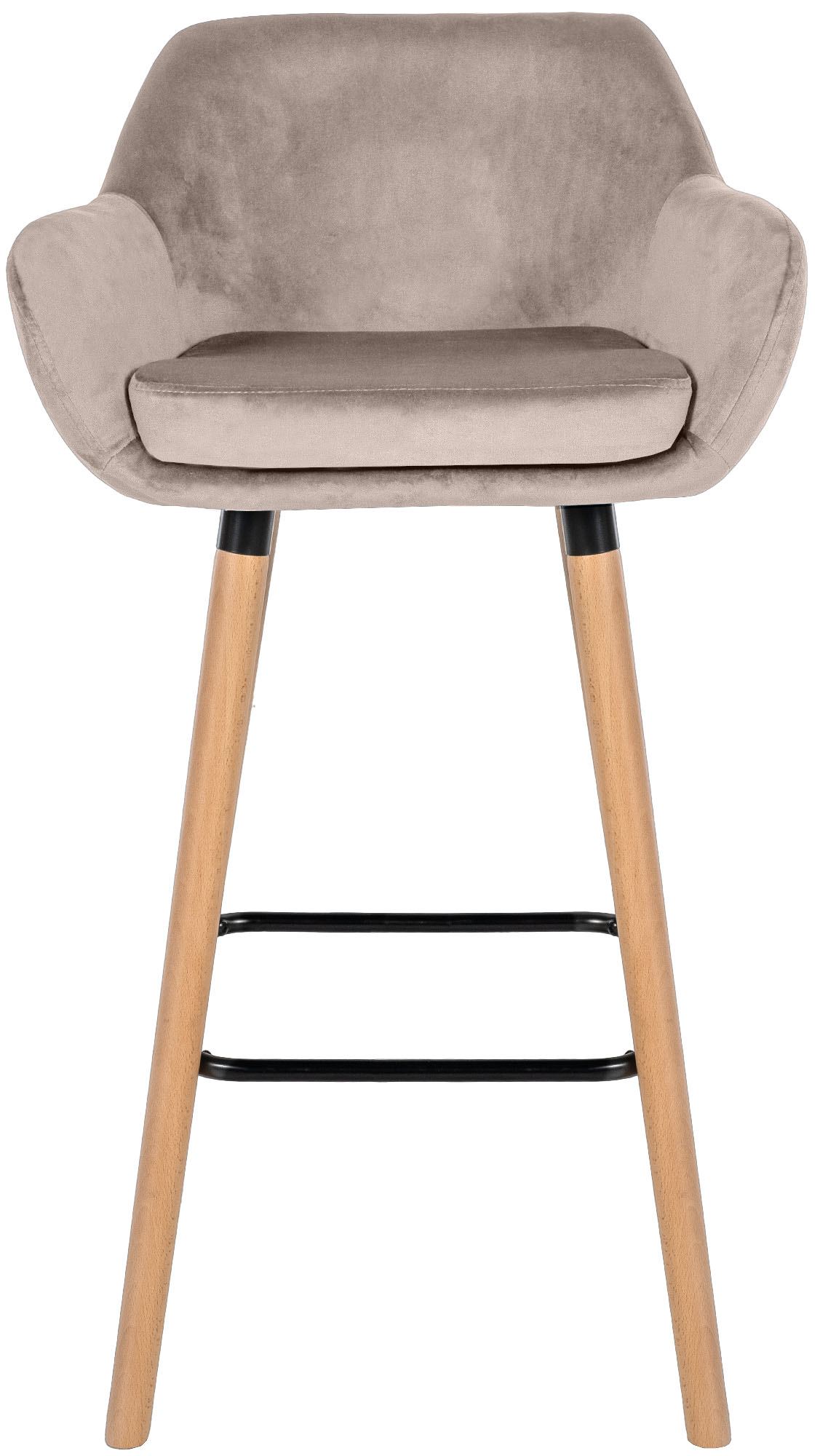 Lot de 2 tabourets de bar Grant en velours