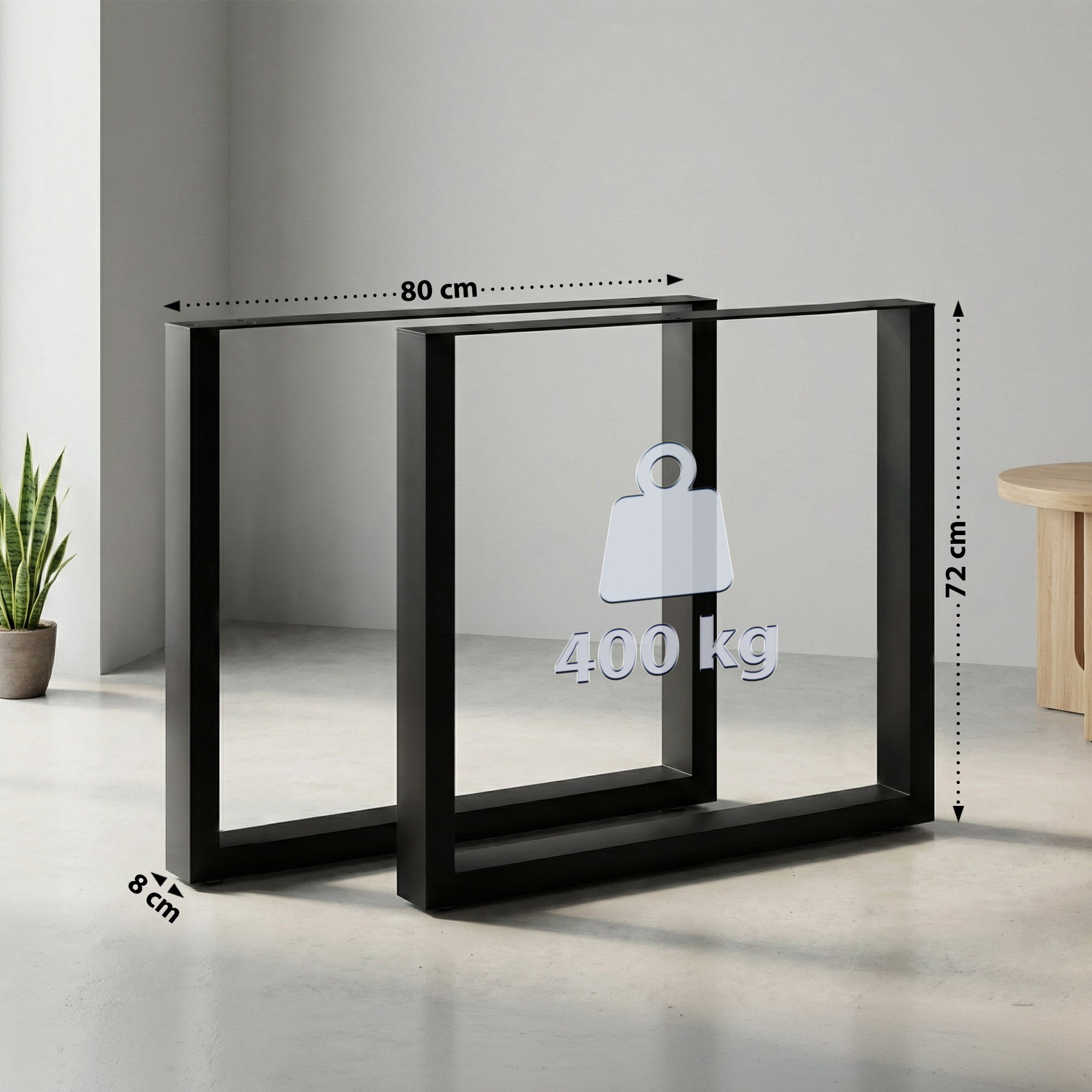 Lot de 2 pieds de table Ilkan