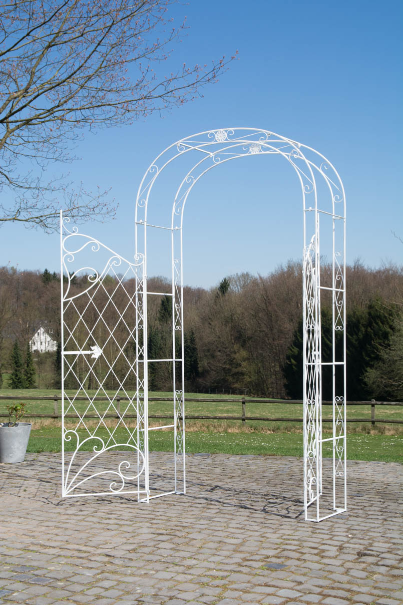 Arche à rosiers en fer Melissa avec porte
