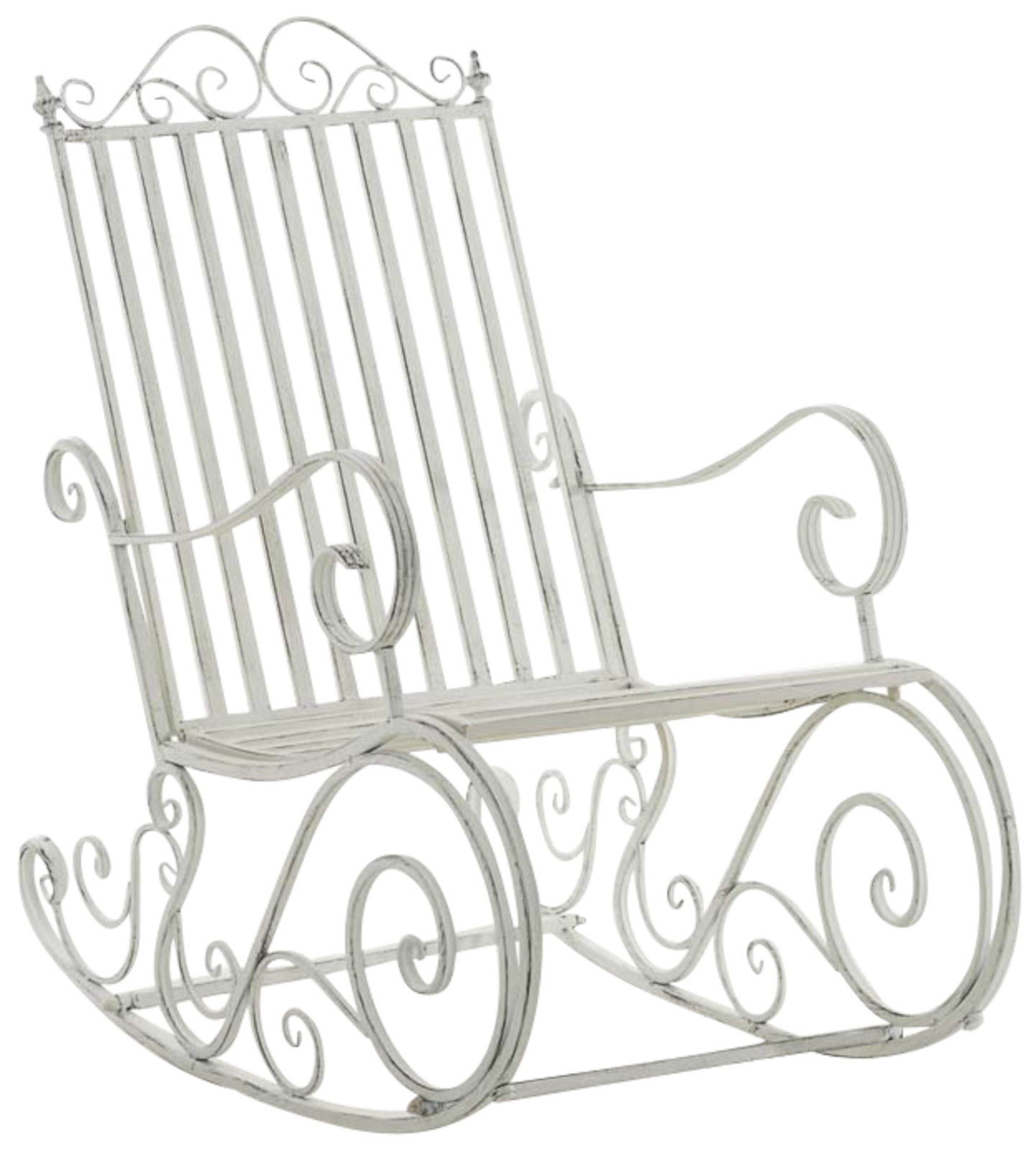 Lot de 2 Fauteuils à bascule d'extérieur Smilla en fer forgé