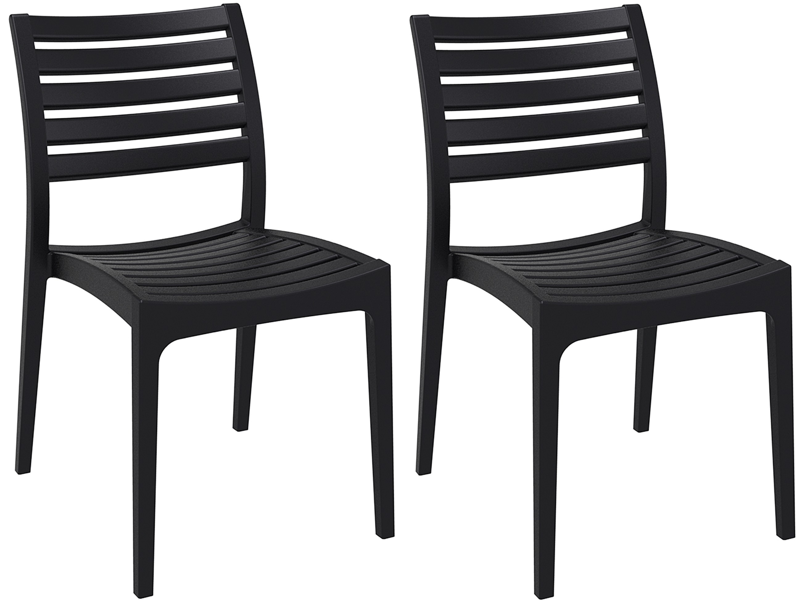 Lot de 2 chaises de jardin empilables Ares en plastique