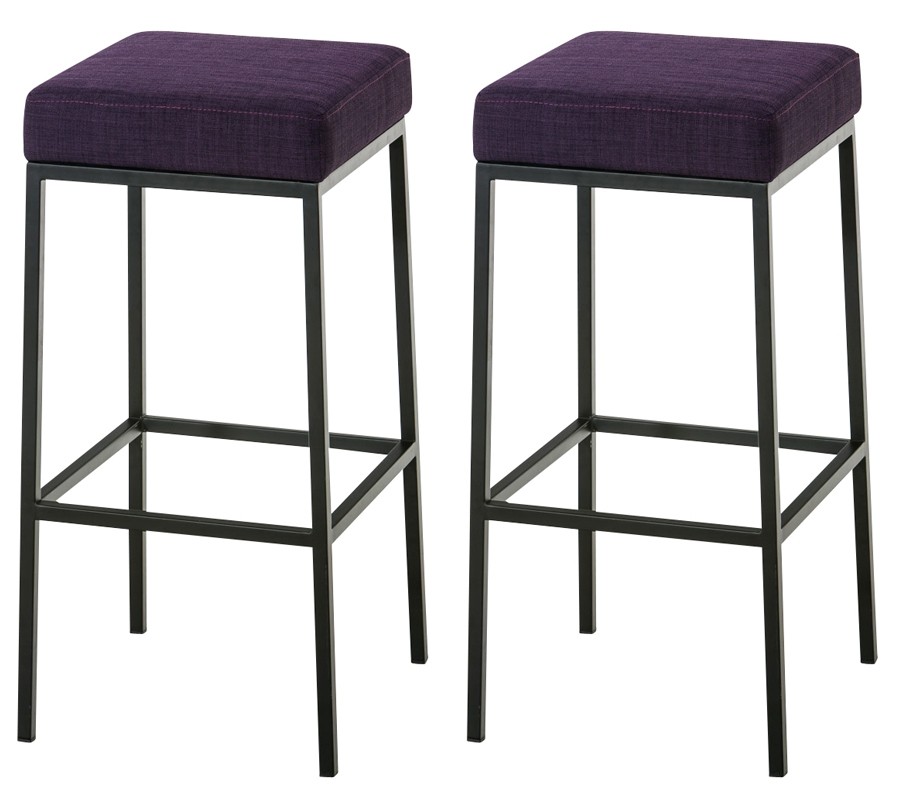 Lot de 2 tabourets de bar Montréal 85 en tissu