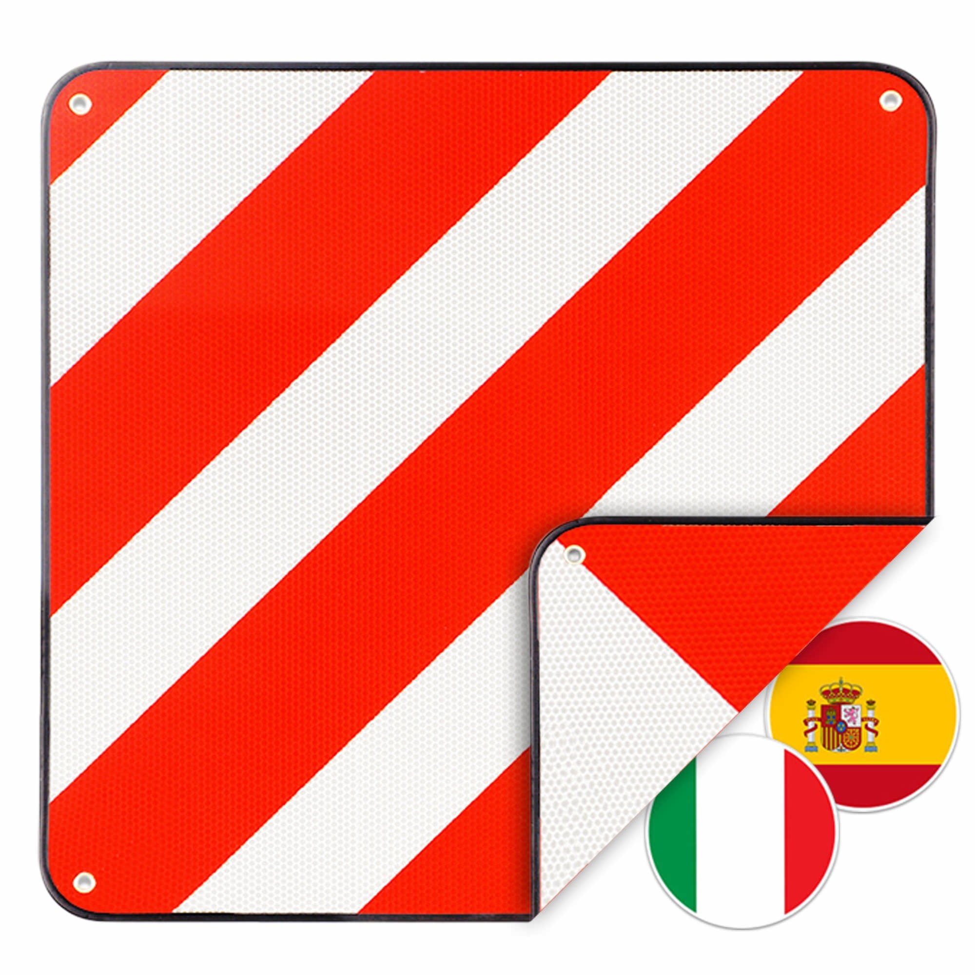 Panneau d'avertissement pour dépassement en longueur homologué Espagne Et Italie