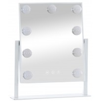 Miroir led de maquillage palmdale avec lumière réglable et port
