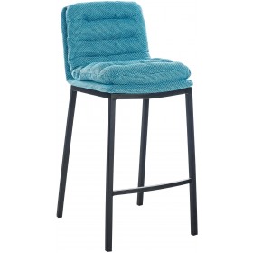 Tabouret de bar Dundalk en tissu avec Repose-pieds