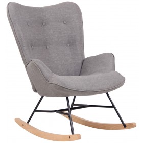 Fauteuil à bascule Sanka en tissu