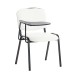 Stuhl Ken mit Klapptisch Kunstleder-weiß-Metall matt schwarz