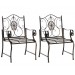 2er Set Gartenstühle Punjab mit Armlehnen-bronze