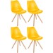 4er Set Stühle Sofia Kunststoff Gelb Rund